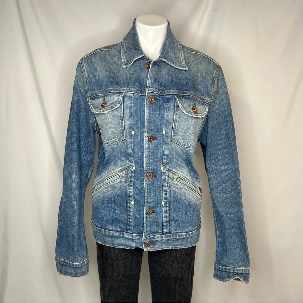 Oversized Fashion Denim Jacket by AG Adriano Goldschmeid, Large